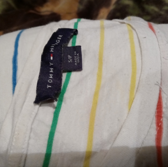 Tommy Hilfiger Rainbow Stripe T Shirt Small - Picture 3 of 6